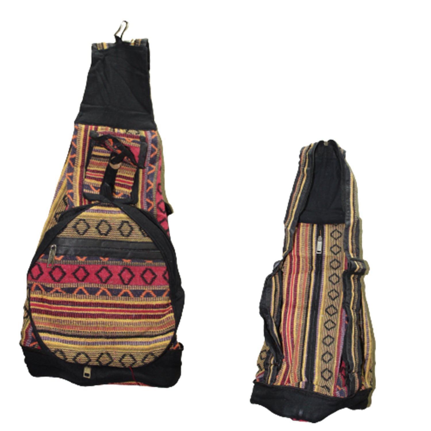 Ganesha Handicrafts Foldable Canvas Rucksack bag , Folding bag , Trending bag , Canvas bag , Multicolour bag , Modern bag Spaceful bag