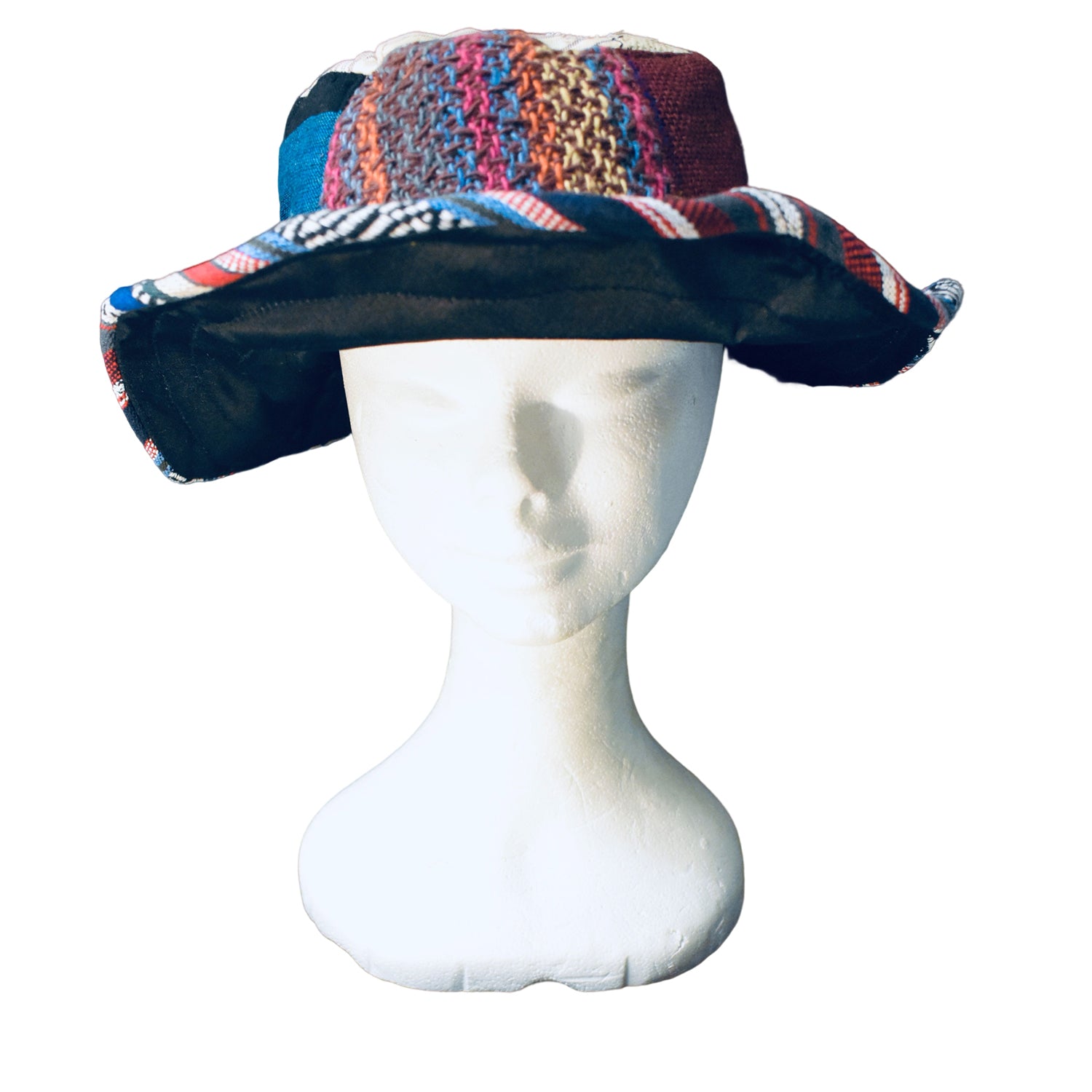 Ganesha Handicrafts Blue Multi Patch Hat, Patch Hat, Hat, Multi Colour Patch Hat, Blue Hat, Blue Multi Colour Hat
