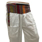 Ganesha Handicrafts, Cuffed Solid Colour Trousers, Colour Trousers, Trending Cuffed Colour Trousers, White Colour Trousers.