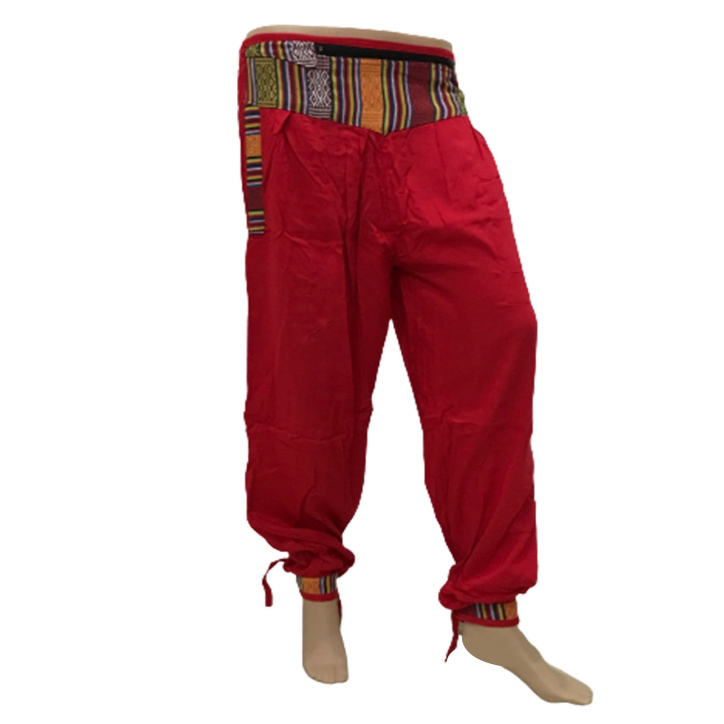 Ganesha Handicrafts, Cuffed Solid Colour Trousers, Colour Trousers, Trending Cuffed Colour Trousers, Red Colour Trousers.