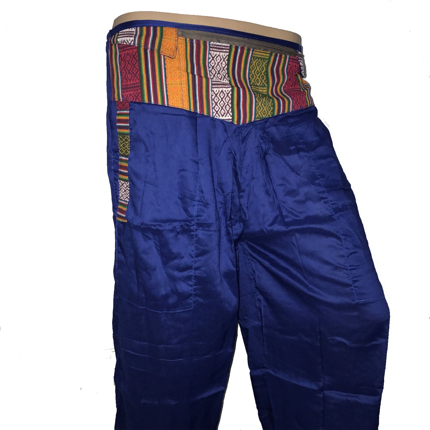 Ganesha Handicrafts, Cuffed Solid Colour Trousers, Colour Trousers, Trending Cuffed Colour Trousers, Blue Colour Trousers.