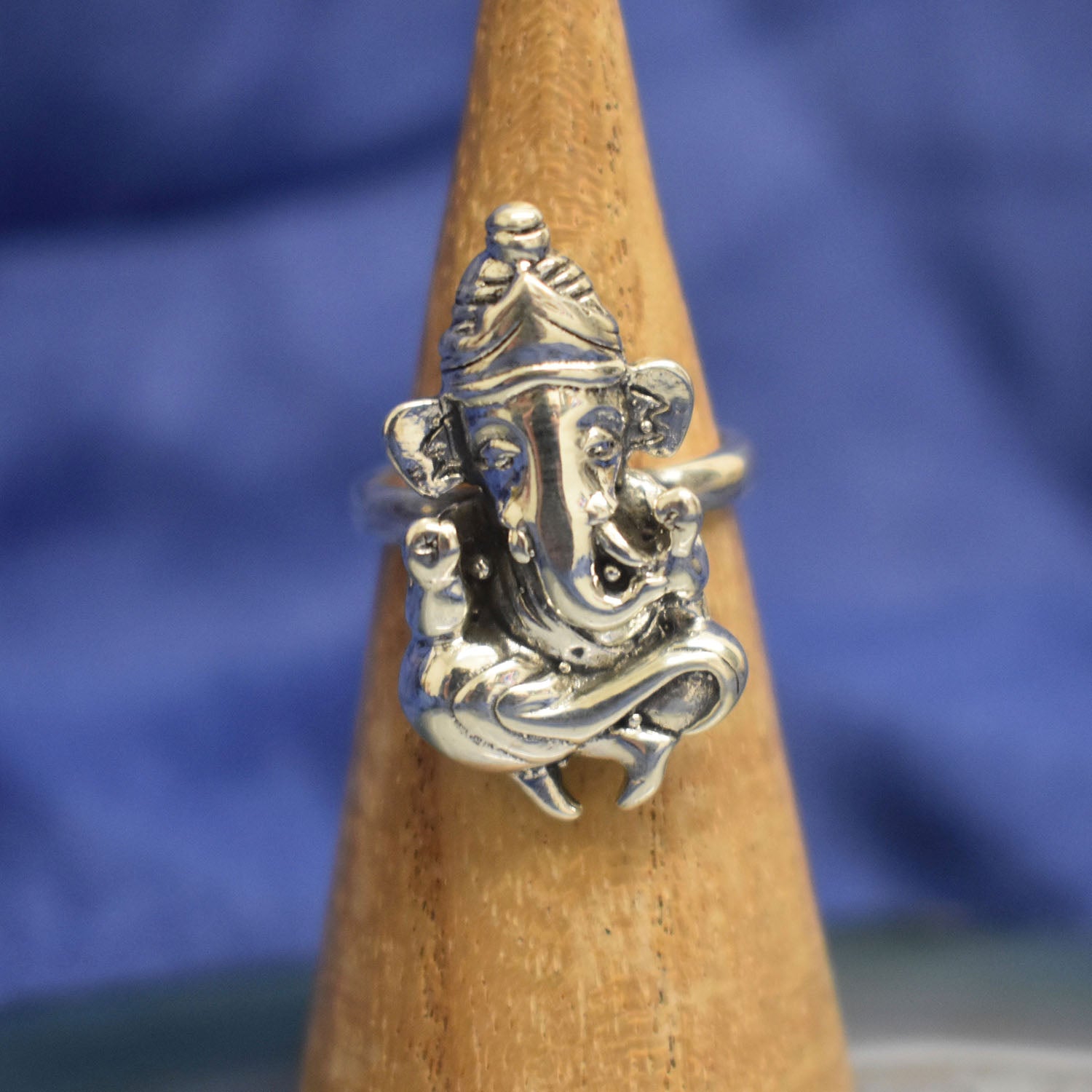 Sterling silver clearance ganesh ring