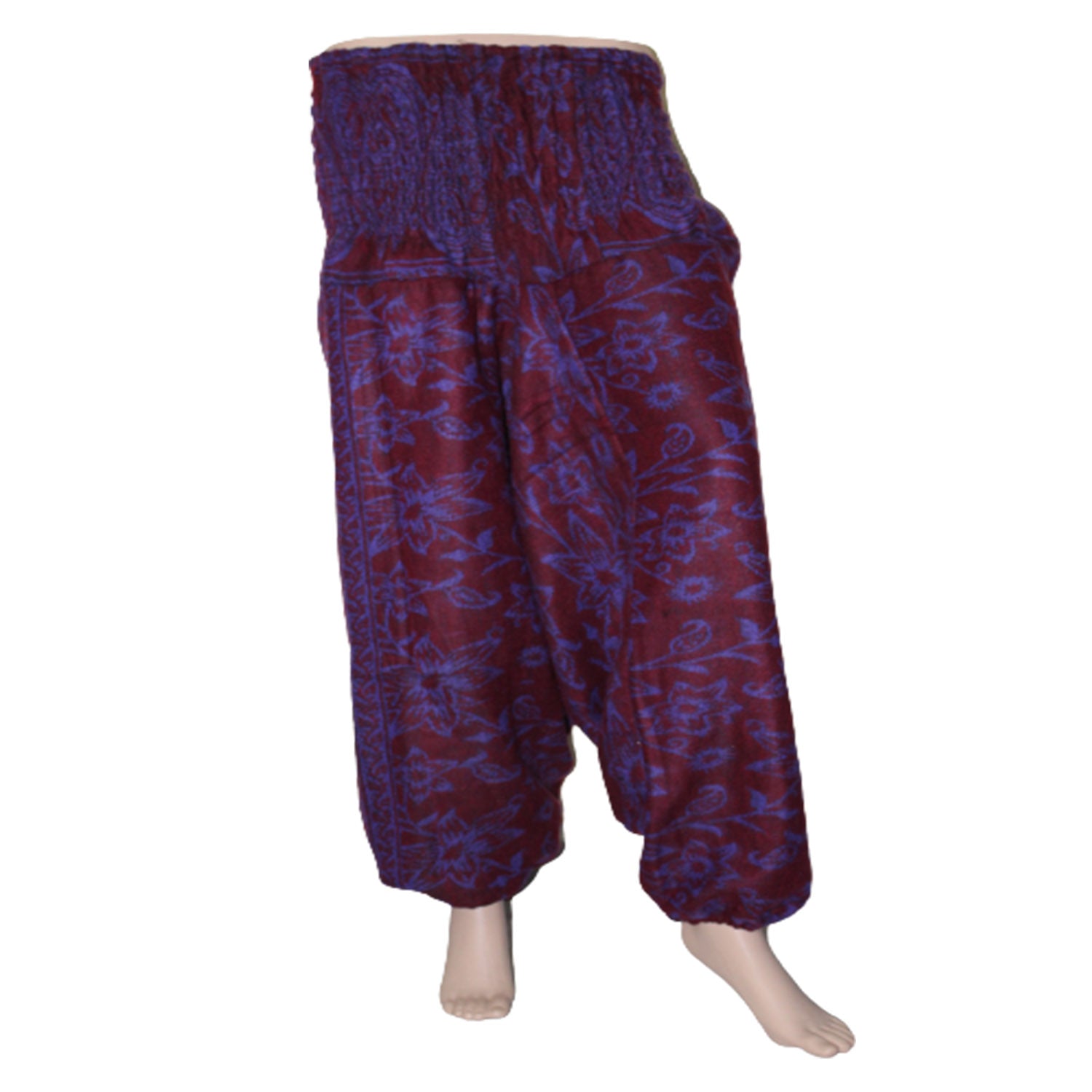 Ganesha Handicrafts, Harem Printed Woolen Trousers, Harem Trousers , Woolen Harem Pant, Women Harem Trousers,  Fashion For Womens Harem Trousers, Trending Womens Trousers, Purple colour Women Harem Trousers. 