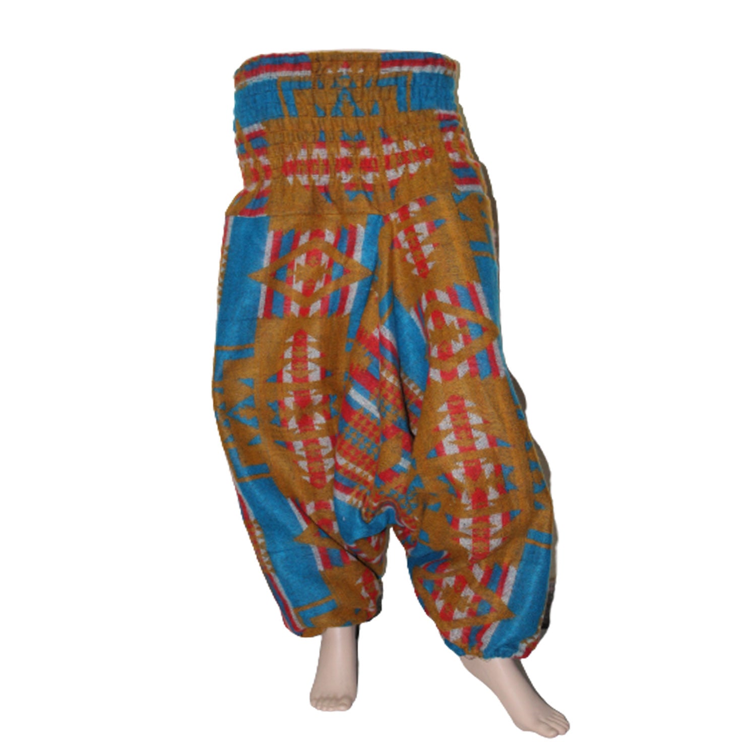 Ganesha Handicrafts, Harem Printed Woolen Trousers, Harem Trousers , Woolen Harem Pant, Women Harem Trousers,  Fashion For Womens Harem Trousers, Trending Womens Trousers, Turquoise colour Women Harem Trousers. 