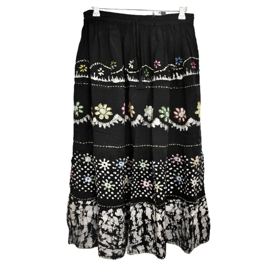 Ganesha Handicrats, Long Summer Skirt, Womens-Long Summer Skirt!, Women's fashion Long Skirt, Long Skirt, Summer Skirt, Trending  Women's Skirt, Black Colour  Long Summer Skirt.