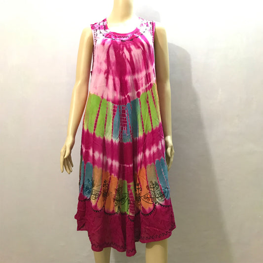 Ganesha Handicrafts, Multicoloured Cut Sleeve, Small Flower Print Dress, Multicoloured Cut Sleeve Dress, Womens Trending Dress, New Modern Dress, Womens stylish dress. 