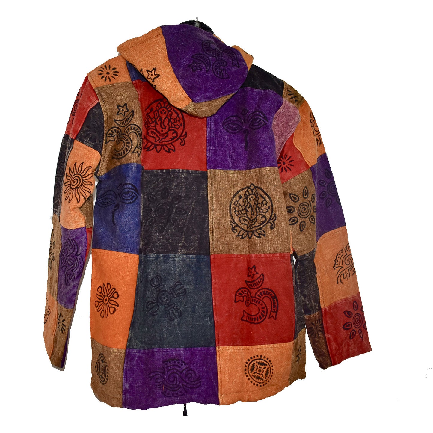 Nepalese Patchwork Zipped Poncho