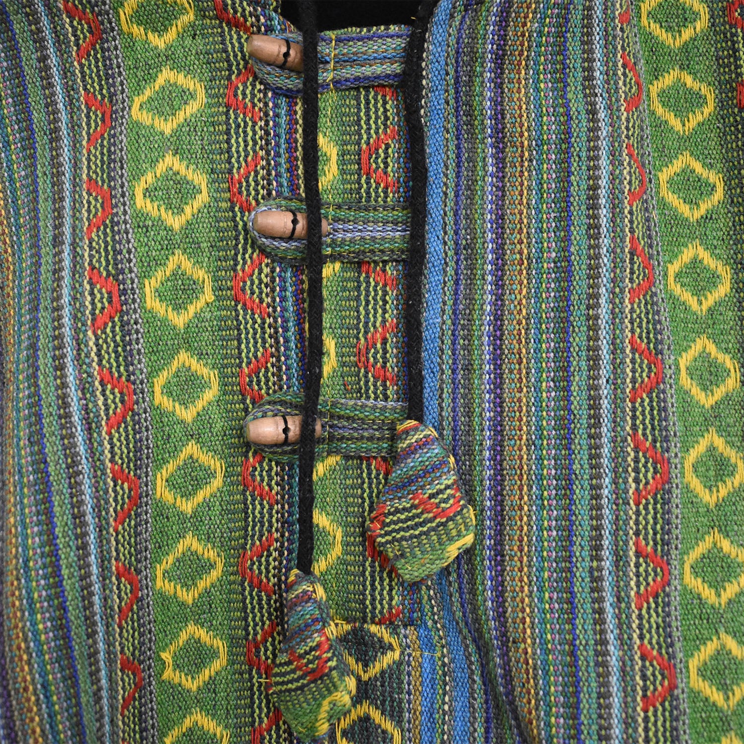 Ganesha handicrafts Thick Fleece Lined Green Patchwork Coat, Coat, Patchwork Coat, Lined Coat, Fleece Coat, Thick Coat, Patchwork Coat