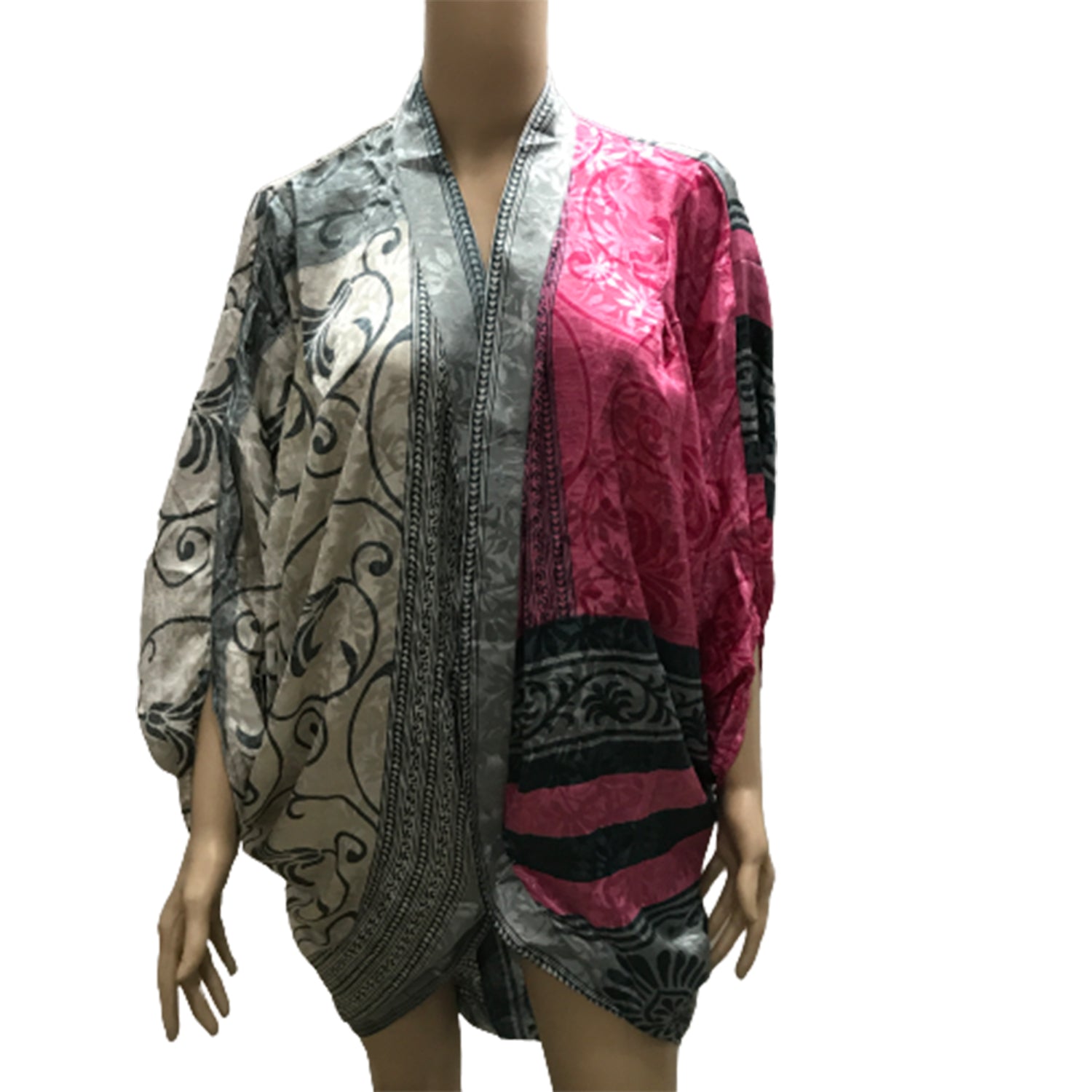 Ganesha Handicrafts Floral Loose Fit silk Kimono , Silk kimono , Cotton kimono , Stylish kimono , Trending kimono , Floral kimono , Modern kimono , Loose fit kimono