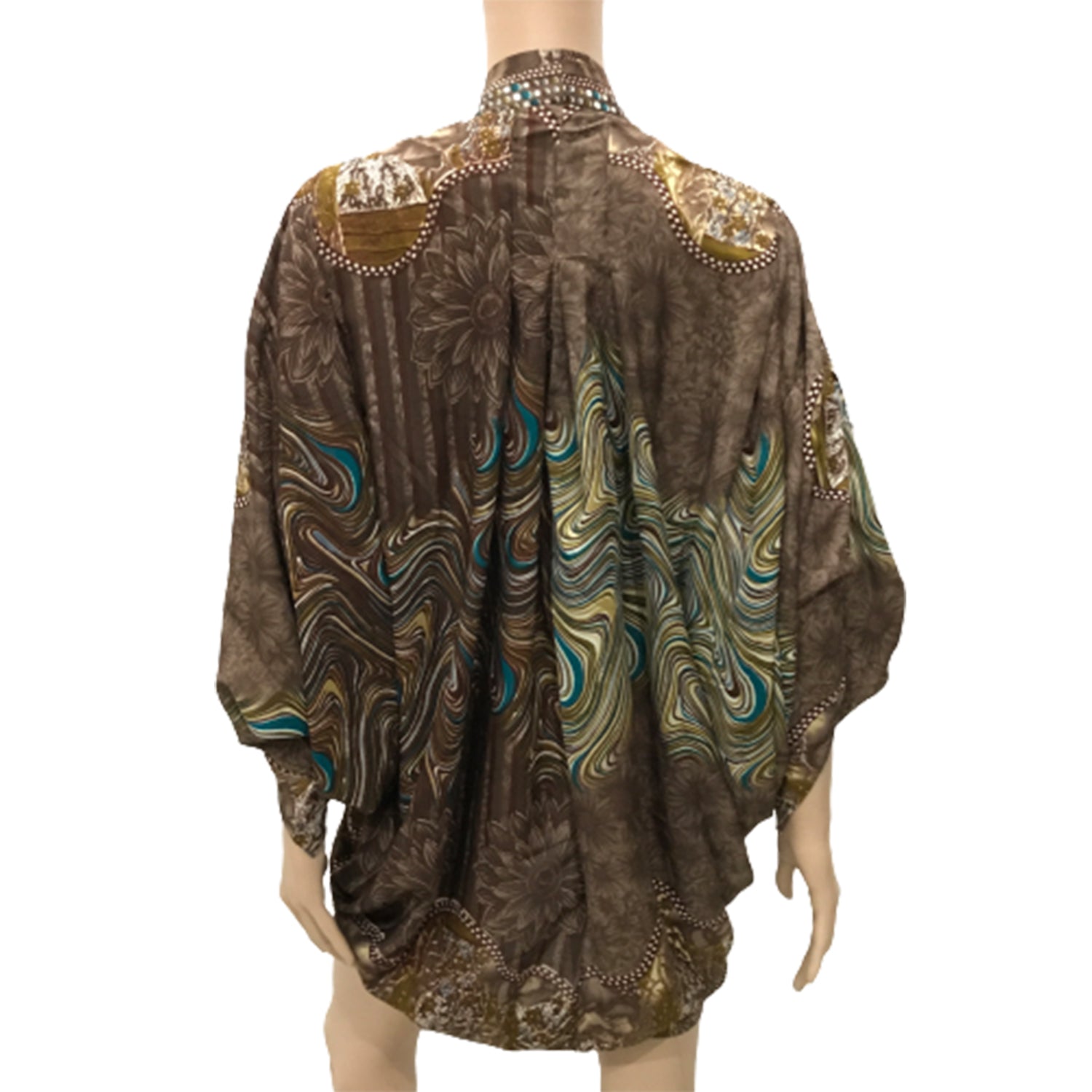 Ganesha Handicrafts Floral Loose Fit silk Kimono , Silk kimono , Cotton kimono , Stylish kimono , Trending kimono , Floral kimono , Modern kimono , Loose fit kimono