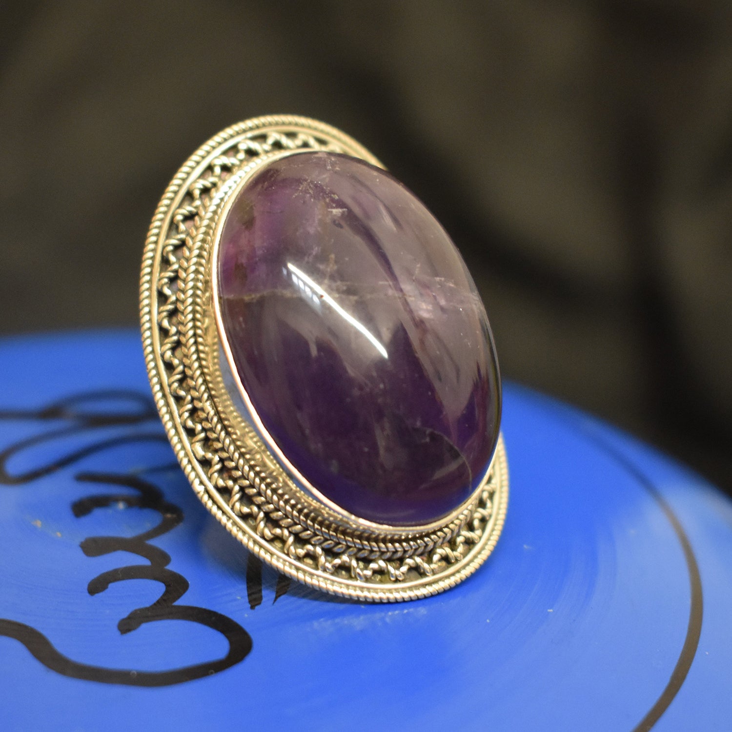 Ganesha Handicrafts Vinage Amethyst Ring (925) Sterling Sliver , Stone ring , Amethyst ring , Stylish ring , Sliver ring , modern ring , Vintage ring