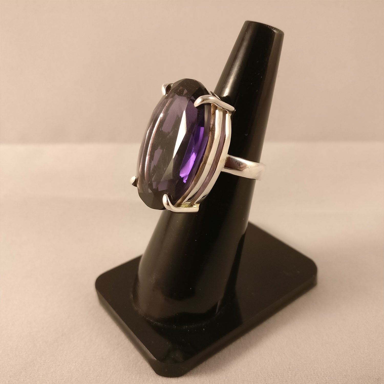 Ganesha Handicrafts-Amethyst-925 Sterling Silver Ring, Womens Fashion For Amethyst 925 Sterling Silver Ring, Size 0- Womens Amethyst Lab Created-925 Sterling Silver Ring.