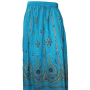 Ganesha Handicrafts Beautiful Indian Sequin Long Skirt, Sky Blue Skirt, Beautiful long skirt, Indian Skirt, Skirt, Womens Skirt, Indian Skirt, Rich Look Skirt
