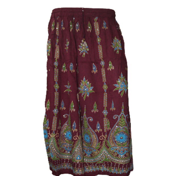 Ganesha Handicrafts Beautiful Indian Sequin Long Skirt, Brown Skirt, Beautiful long skirt, Indian Skirt, Skirt, Womens Skirt, Indian Skirt, Rich Look Skirt