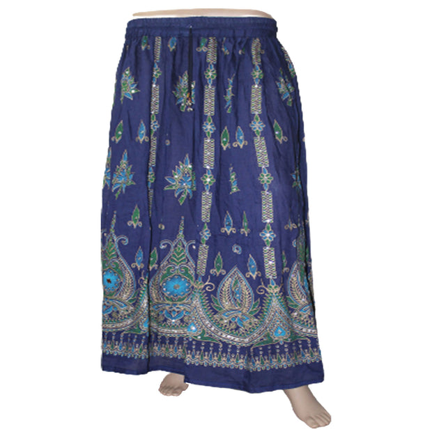 Ganesha Handicrafts Beautiful Indian Sequin Long Skirt, Blue Skirt, Beautiful long skirt, Indian Skirt, Skirt, Womens Skirt, Indian Skirt, Rich Look Skirt