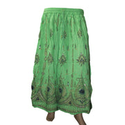 Ganesha Handicrafts Beautiful Indian Sequin Long Skirt, Light Green Skirt, Beautiful long skirt, Indian Skirt, Skirt, Womens Skirt, Indian Skirt, Rich Look Skirt