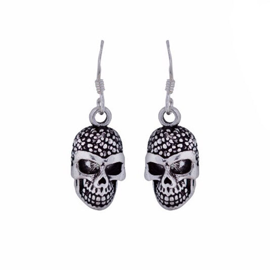 Ganesha Handicrafts, Beautiful Skull Shape Silver Earrings, 925 sterling Silver, Skull Shape Silver Earrings, Modern Silver Earrings. new trend Silver Earring, Sterling Silver.