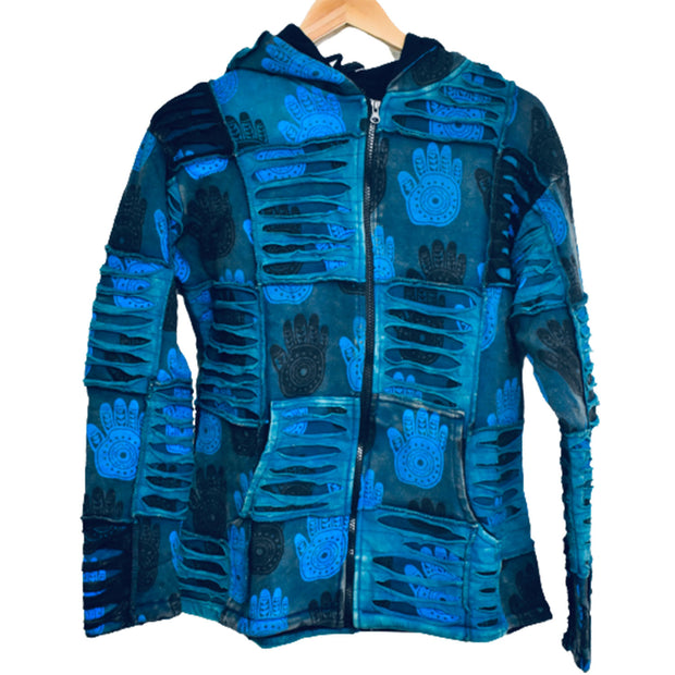 Ganesha Handicrafts, Blue Patchwork Coat, Men's Trending Coat, Fashion Coat, Blue Coat, Patchwork Coat.