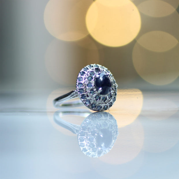 Ganesha Handicrafts, Blue Sapphire Gemstone Ring | 925 Sterling Silver, Blue Sapphire Gemstone Ring, 925 Sterling Silver, Women's Fashion Ring, Blue Ring, Sterling Silver.  
