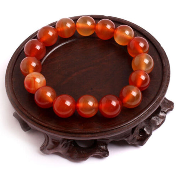 Ganesha handicrafts, Carnelian Bracelet, Bracelet, Women's Trending Bracelet, Men's Bracelet, Round Shaped Bracelet, Orange colour Bracelet.