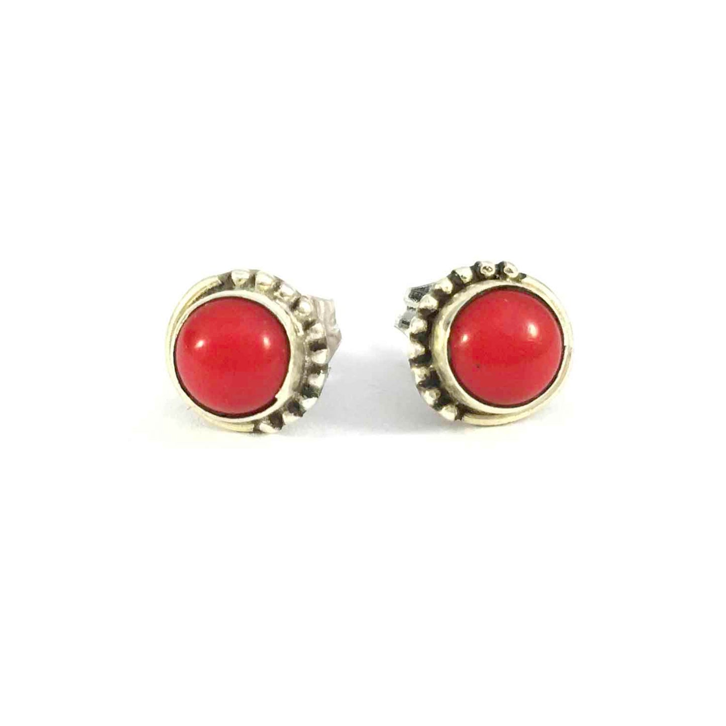 Ganesha Handicrafts, Coral Stud Earrings | 925 Sterling Silver, 925-Silver Stud Earring, Coral Stud Earring, Womens Trending Earrings, New Modern Stud Earring, Womens Fashion  Earrings.