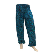 Ganesha Handicrafts Cuffed Casual Trousers, Trousers, Blue & Black Trousers, Round Trousers, Casual Trousers, Cuffed Trousers