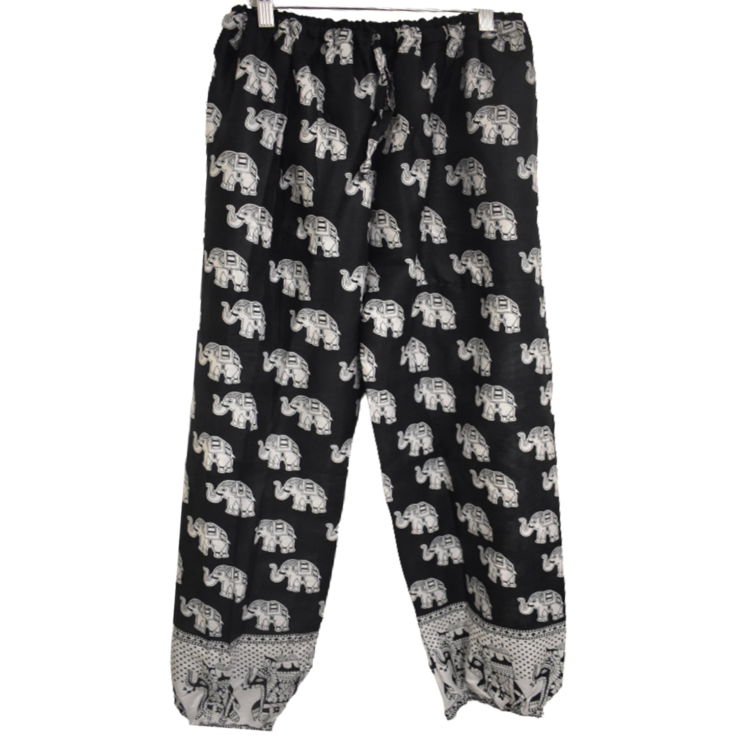 Ganesha Handicrafts, Cuffed Elephant Harem, Buy Elephant Harem Pants, Elephant Trousers, Trending for Women's Pants, Black colour Pant.