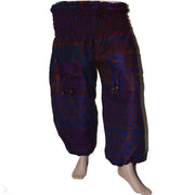 Ganesha Handicrafts, Cuffed Woolen Printed Casual Trousers, Cuffed Woolen  Casual Trousers, Cuffed Casual Trousers, Women's Printed Casual Trousers. Purple Colour Cuffed woolen Printed Casual Trousers.
