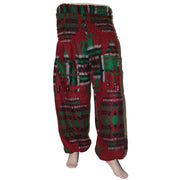 Ganesha Handicrafts, Cuffed Woolen Printed Casual Trousers, Cuffed Woolen  Casual Trousers, Cuffed Casual Trousers, Women's Printed Casual Trousers. Red Colour Cuffed Trousers.