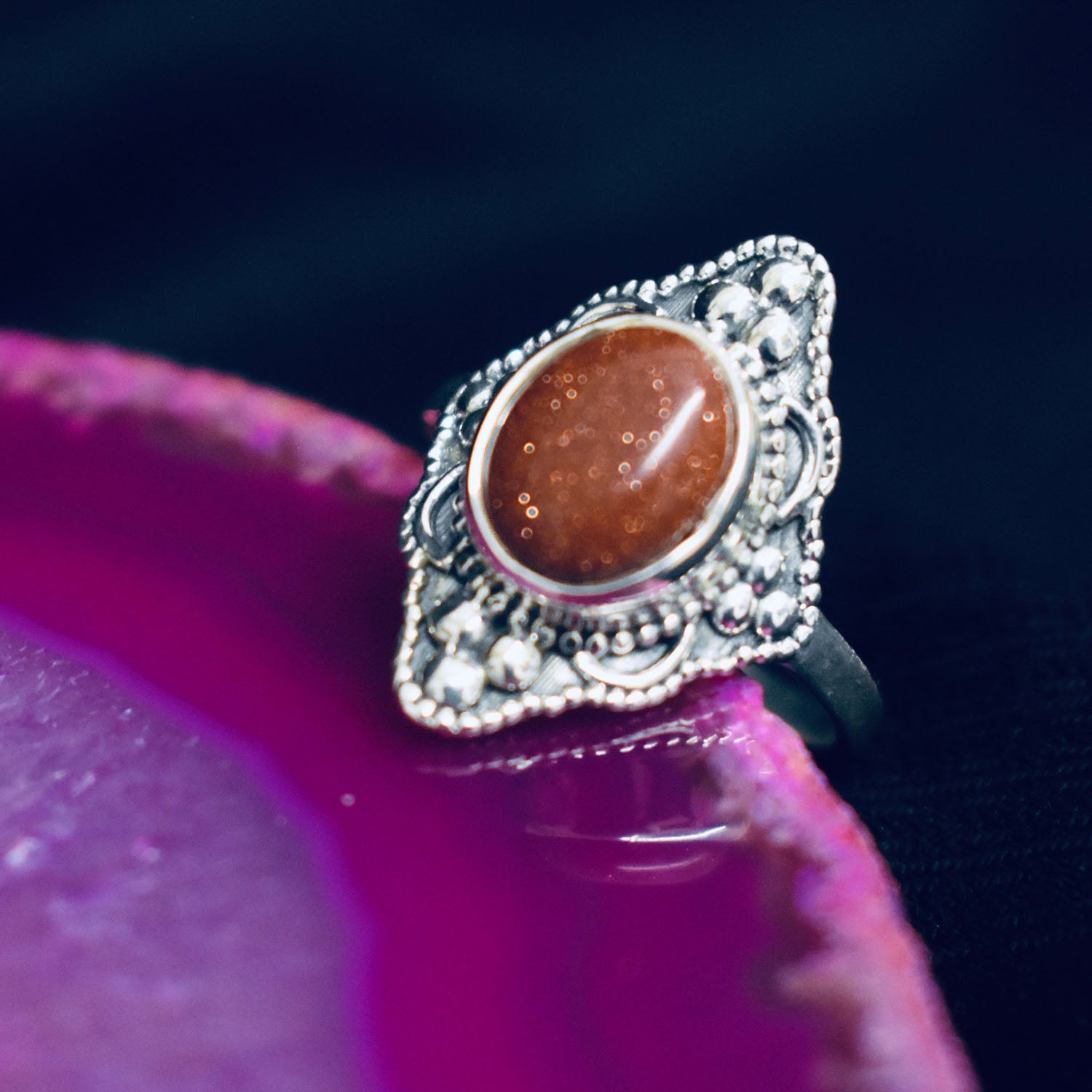 Ganesha Handicrafts, Detailed Goldstone Ring, Goldstone Ring, Womens Trending Ring, New Model Ring, Modern Ring For Women's. 