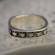 Ganesha Handicrafts, Detailed Star band Ring, Detailed Star Band Ring (925) Sterling Silver, 925-Sterling Silver Star Model Band Ring,  Star Model Band Ring, Star Ring, Womens new Model Ring,  Womens New Trending Ring. 