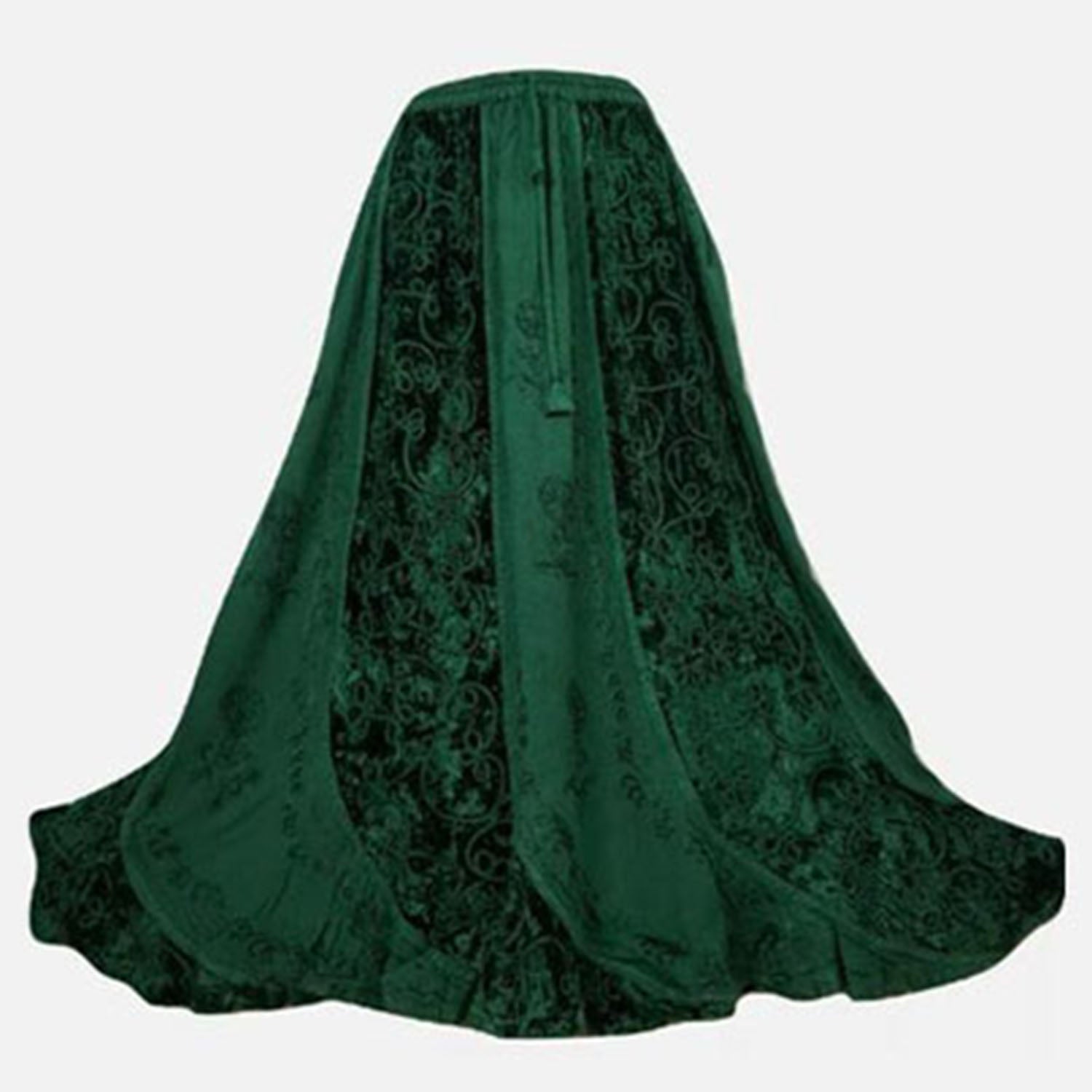 Ganesha Handicrafts Embroidered Velvet Skirts, Skirts, Velvet Skirts, Embroided Velvet Skirts, Embroidered Skirts, Green Skirts, Long Skirts