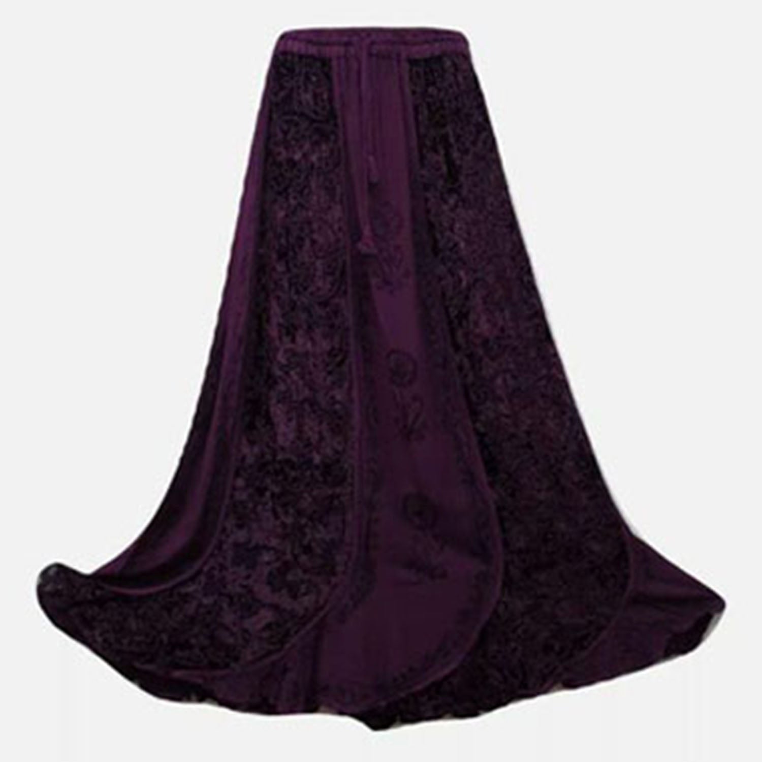 Ganesha Handicrafts Embroidered Velvet Skirts, Skirts, Velvet Skirts, Embroided Velvet Skirts, Embroidered Skirts, Purple Skirts, Long Skirts