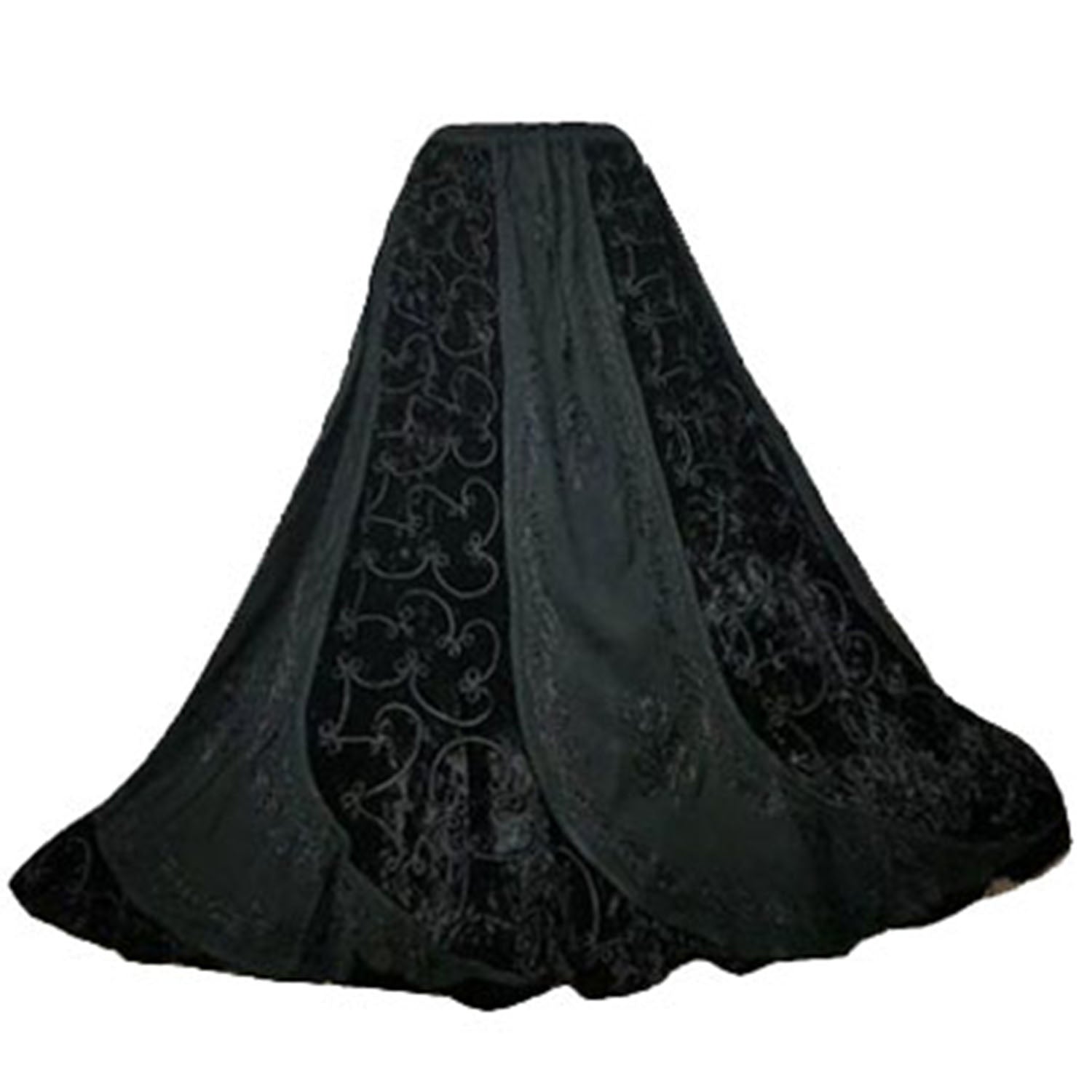 Ganesha Handicrafts Embroidered Velvet Skirts, Skirts, Velvet Skirts, Embroided Velvet Skirts, Embroidered Skirts, Black Skirts, Long Skirts