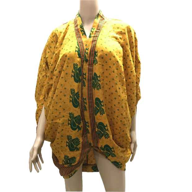 Ganesha Handicrafts Floral loose fit kimono , Double colour kimono , Modern kimono , Trending kimono , Floral kimono , Loose fit kimono