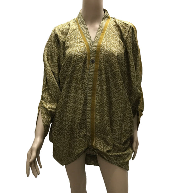 Ganesha Handicrafts Floral loose fit kimono , Double colour kimono , Modern kimono , Trending kimono , Floral kimono , Loose fit kimono