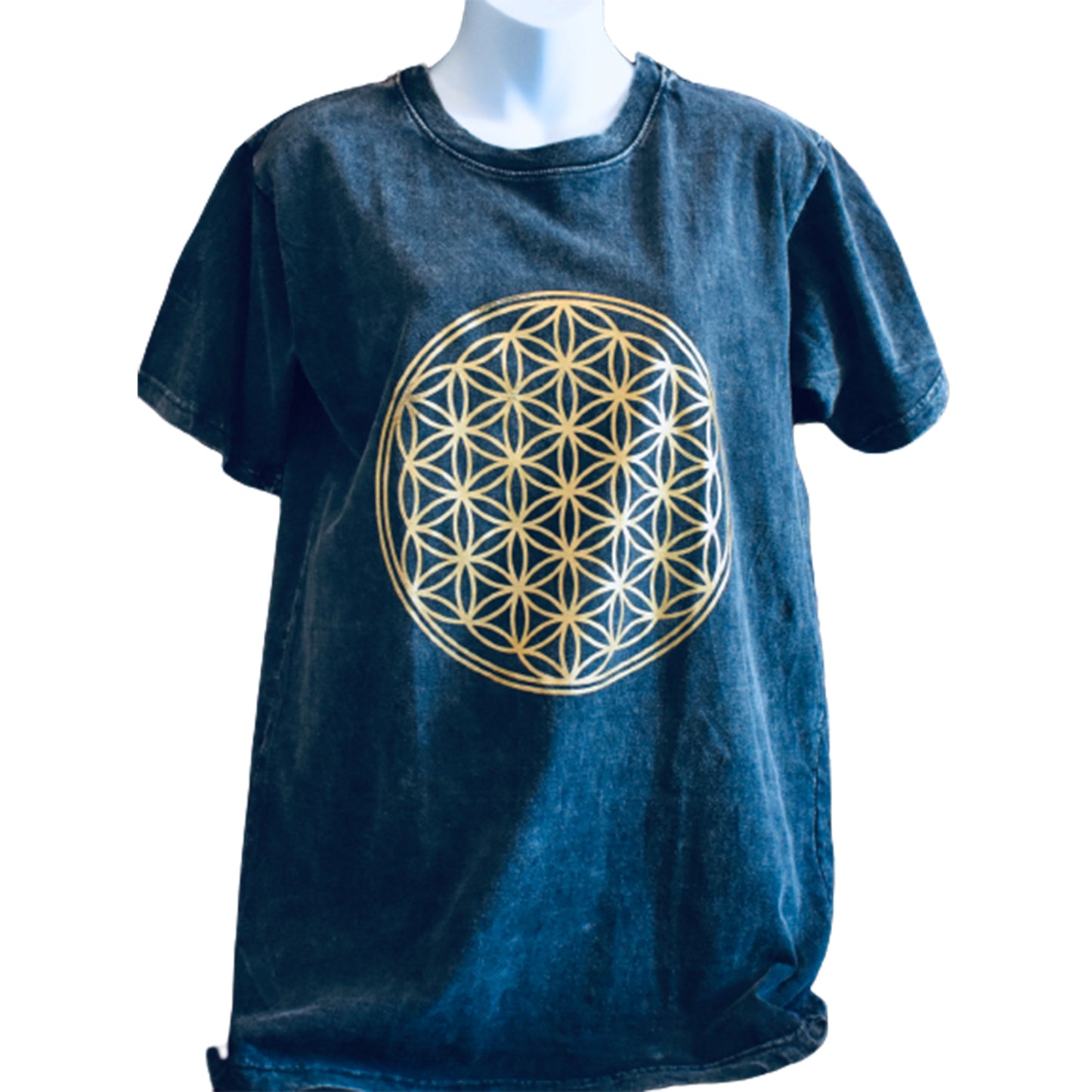 Ganesha Handicrafts Flower of life T-shirt , Printed t-shirt , Cotton printed t-shirt , Flower printed T-shirt 