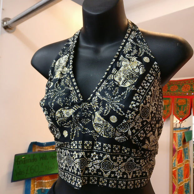 Ganesha Handicrafts-Womens Choli Indian Crop Top Dancewear-Block , Womens Dancewear, Choli Indian Womens Crop Top Dancewear Block .