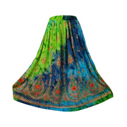 Ganesha Handicrafts-Long Multi-tone skirt, Long Skirt, Tone Skirt, Long Tone, Long Green and Blue Multi Tone, Skirt, Tone, Womens Long Multi Tone Skirt, Fashion For women's Tone Skirt.
