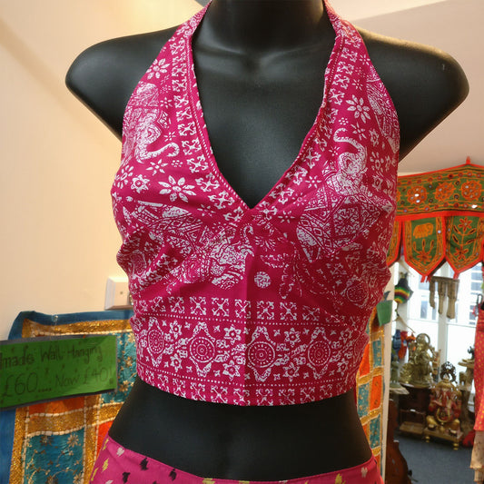 Ganesha Handicrafts - Women Choli Indian Crop Top Dancewear Pink , Women Crop Top Dancewear Pink, Women Dancewear, Choli Indian Crop Top, Dancewear For Women , Pink Color Women Dancewear in Choli Indian Crop Top.
