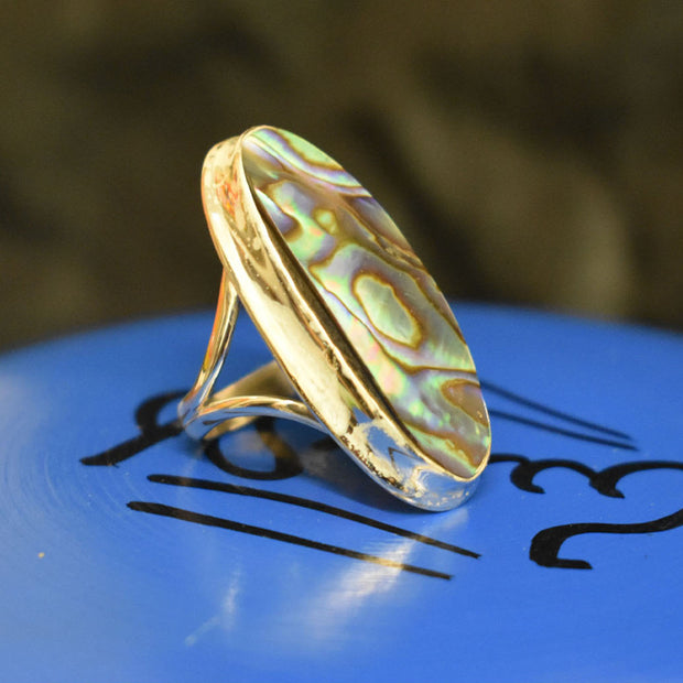 Ganesha-handicrafts Abalone Shell Ring, Ring, Women's Ring, Shell Ring, Abalone Ring, Fashion Ring
