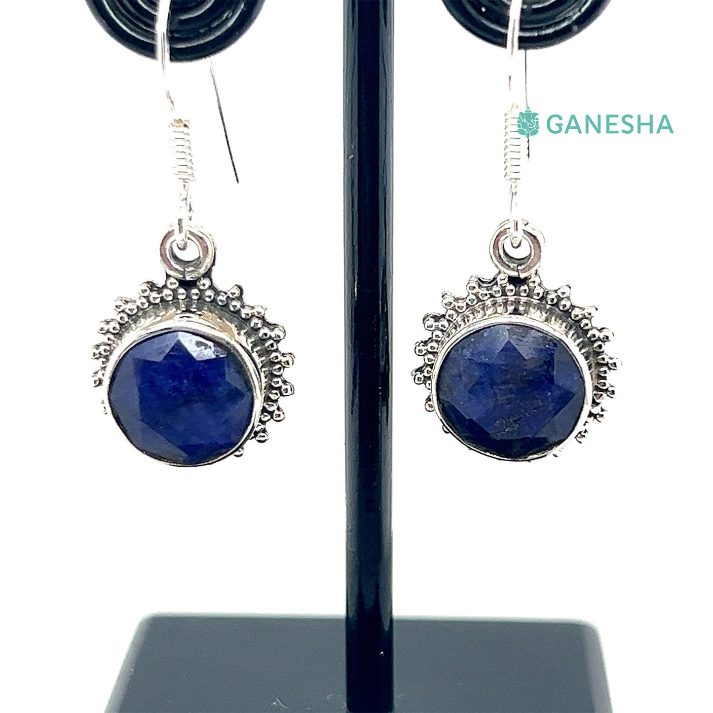 Ganesha Handicrafts, Blue Sapphire-925 Sterling Silver Jewellery Gift set with Chain, Blue Sapphire-925 Sterling Silver Jewellery Gift set with Chain, 925 Sterling Silver Jewellery Gift set with Chain, Blue Sapphire Sterling Silver Jewellery Gift set with Chain, Women's Fashion Sterling Silver Jewellery .