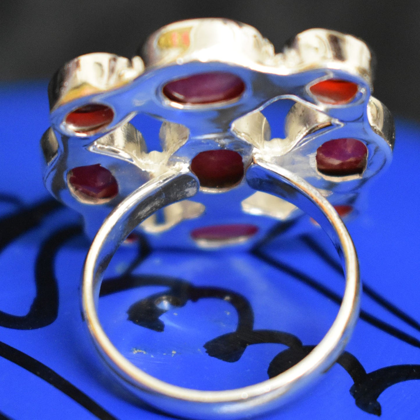 Ganesha Handicraft, Handcrafted Rough Ruby Ring, Ruby Rough Ring, Ruby Ring, Women's trending Ring, New Model Womens Ring, Women's new Modern Ring.  