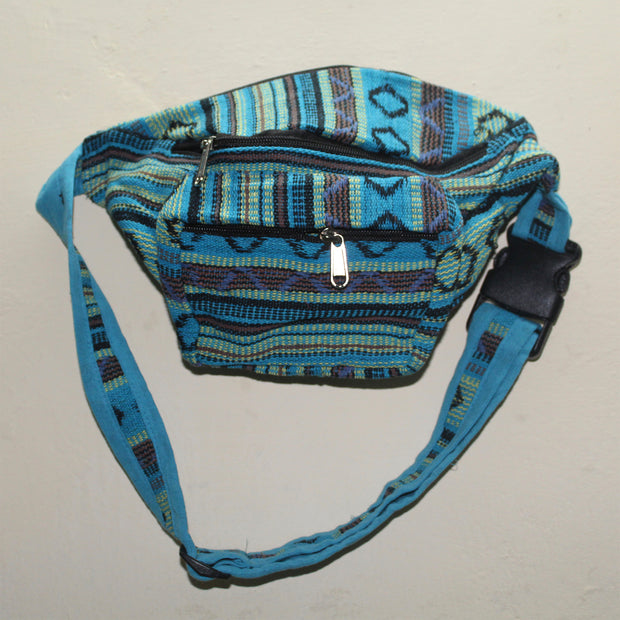 Ganesha Handicrafts Handmade Multicolored Knitted Ethnic Design Waist Bag, Waist Bag, Design Waist Bag, Ethnic Design Waist Bag, Handmade Waist Bag, Handmade Ethnic Design Waist Bag