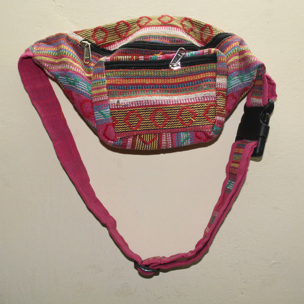 Ganesha Handicrafts Handmade Multicolored Knitted Ethnic Design Waist Bag, Waist Bag, Design Waist Bag, Ethnic Design Waist Bag, Handmade Waist Bag, Handmade Ethnic Design Waist Bag