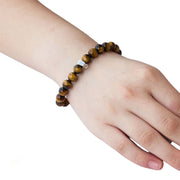 Ganesha Handicrafts, Handmade Tiger Eye Bracelet, Tiger Eye Bracelet, Tiger Bracelet, Women's Trending Bracelet, Men's Trending Bracelet, Stylish Bracelet.