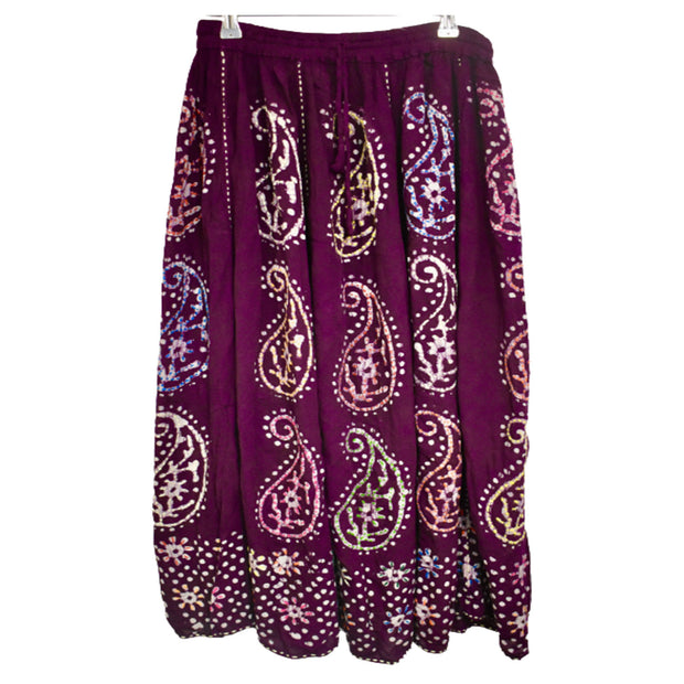 Ganesha Handicrats, Long Summer Skirt, Womens-Long Summer Skirt!, Women's fashion Long Skirt, Long Skirt, Summer Skirt, Trending  Women's Skirt, Purple Colour  Long Summer Skirt.