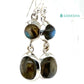 Ganesha Handicrafts, Labradorite Double-Drop Earrings - Sterling Silver (925), Labradorite Double Drop Earrings, 925-Silver Double-Drop Earrings, Women's Trending Earring, Women's Fashion Earring, Women's Stylish Earrings.