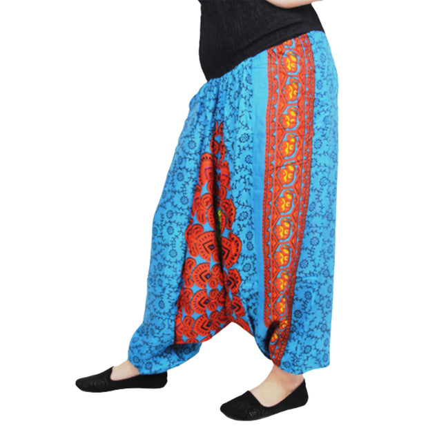 Ganesha Handicrafts Mandala Patterned Baggy Harem Trousers, Trousers, Baggy Trousers, Mandala trouser, Patterned Trousers