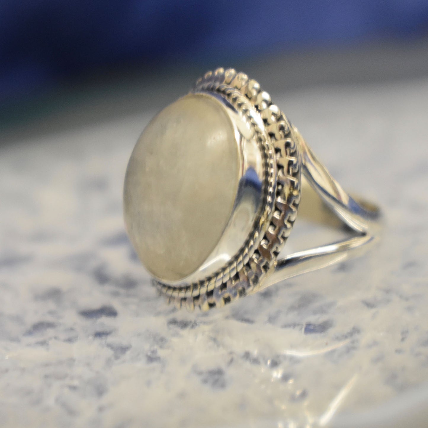 Ganesha Handicrafts, Modern Detailed Moonstone Ring, Modern Moonstone style Ring, Moonstone Ring, Moonstone Style Ring, Womens Trending Ring, New Model Ring, Women's New Modern Ring.   